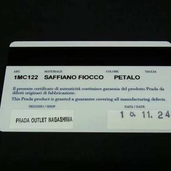 Prada Card Case Business Card Holder 1 Mc122 Petalo Pink Saffiano Leather - Picture 7 of 7